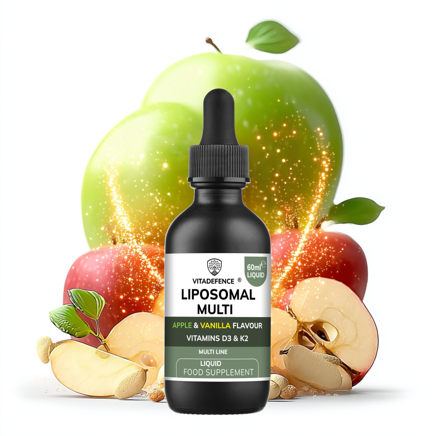Vitadefence® Liposomal Vitamin D3 & K2 – Apple & Vanilla Flavour