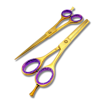 Haircut & Thinning Scissors Set - GOLD