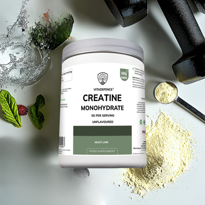 Vitadefence® Creatine Monohydrate | Pure Unflavoured Creatine Powder – 500 g