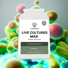 Vitadefence® Live Cultures Max | 8-Strain Formula, 20 Billion CFU – 30 Capsules