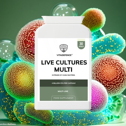 Vitadefence® Live Cultures Multi | 8 Strains, 4 Billion CFU – 30 Capsules