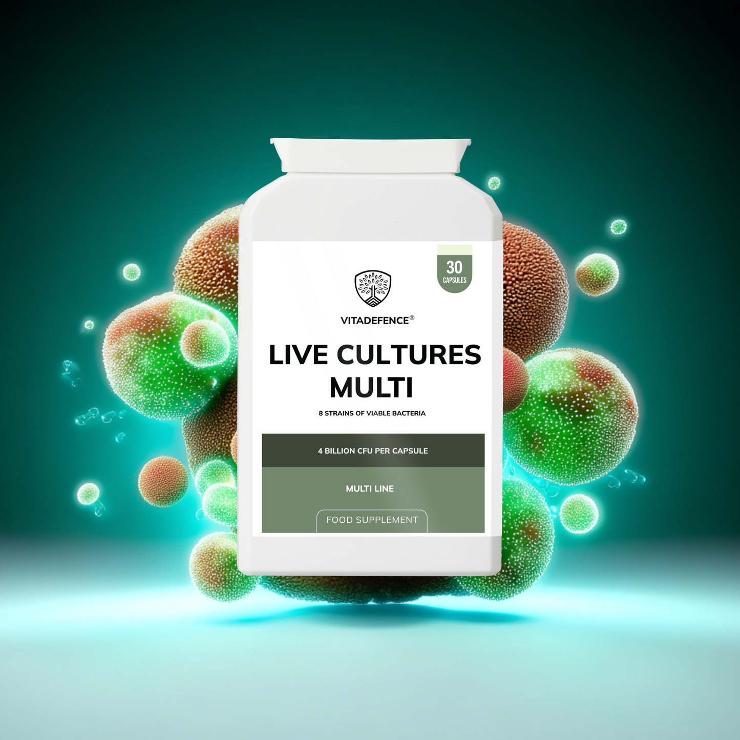 Vitadefence® Live Cultures Multi | 8 Strains, 4 Billion CFU – 30 Capsules