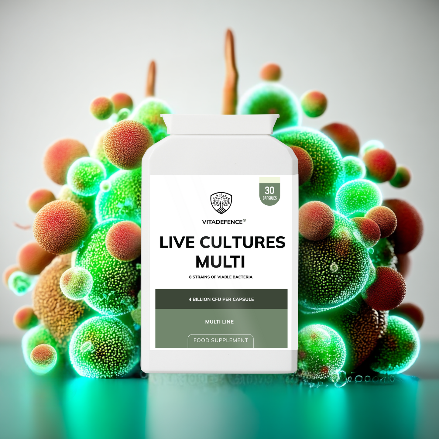 Vitadefence® Live Cultures Multi | 8 Strains, 4 Billion CFU – 30 Capsules