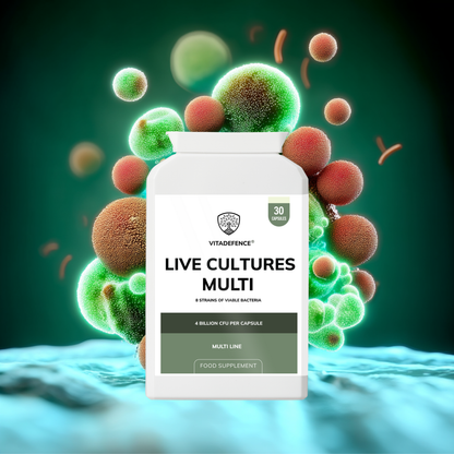 Vitadefence® Live Cultures Multi | 8 Strains, 4 Billion CFU – 30 Capsules