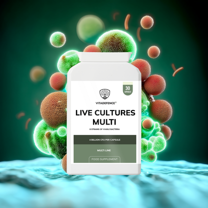 Vitadefence® Live Cultures Multi | 8 Strains, 4 Billion CFU – 30 Capsules