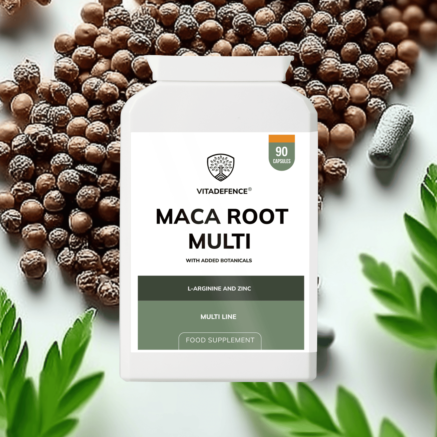 Vitadefence® Maca Root Multi | With L-Arginine, Ginkgo Biloba & Zinc – 90 Vegan Capsules