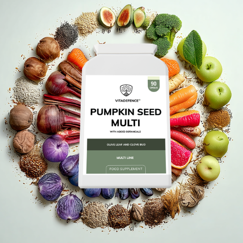 Vitadefence® Pumpkin Seed Multi | With Olive Leaf, Clove Bud & Botanicals – 90 Capsules