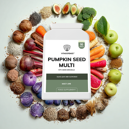 Vitadefence® Pumpkin Seed Multi | With Olive Leaf, Clove Bud & Botanicals – 90 Capsules