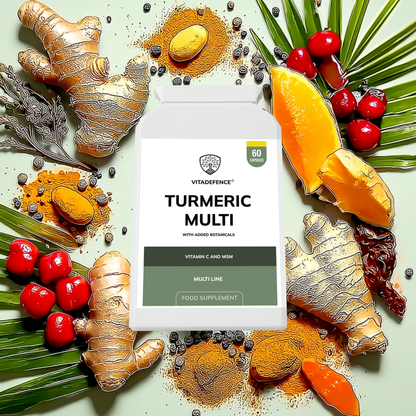 Vitadefence® Turmeric Multi | With Vitamin B6, Zinc & Botanicals – 90 Capsules