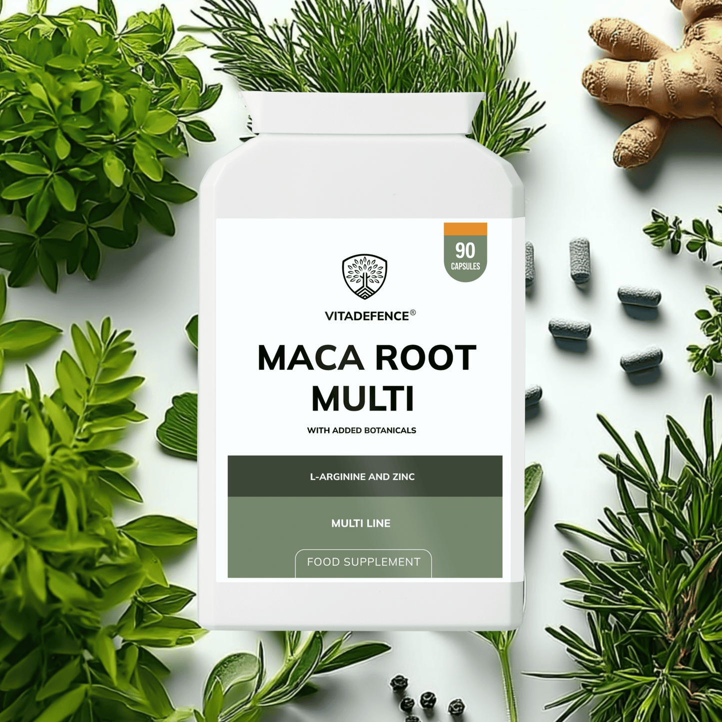Vitadefence® Maca Root Multi | With L-Arginine, Ginkgo Biloba & Zinc – 90 Vegan Capsules