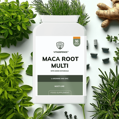 Vitadefence® Maca Root Multi | With L-Arginine, Ginkgo Biloba & Zinc – 90 Vegan Capsules