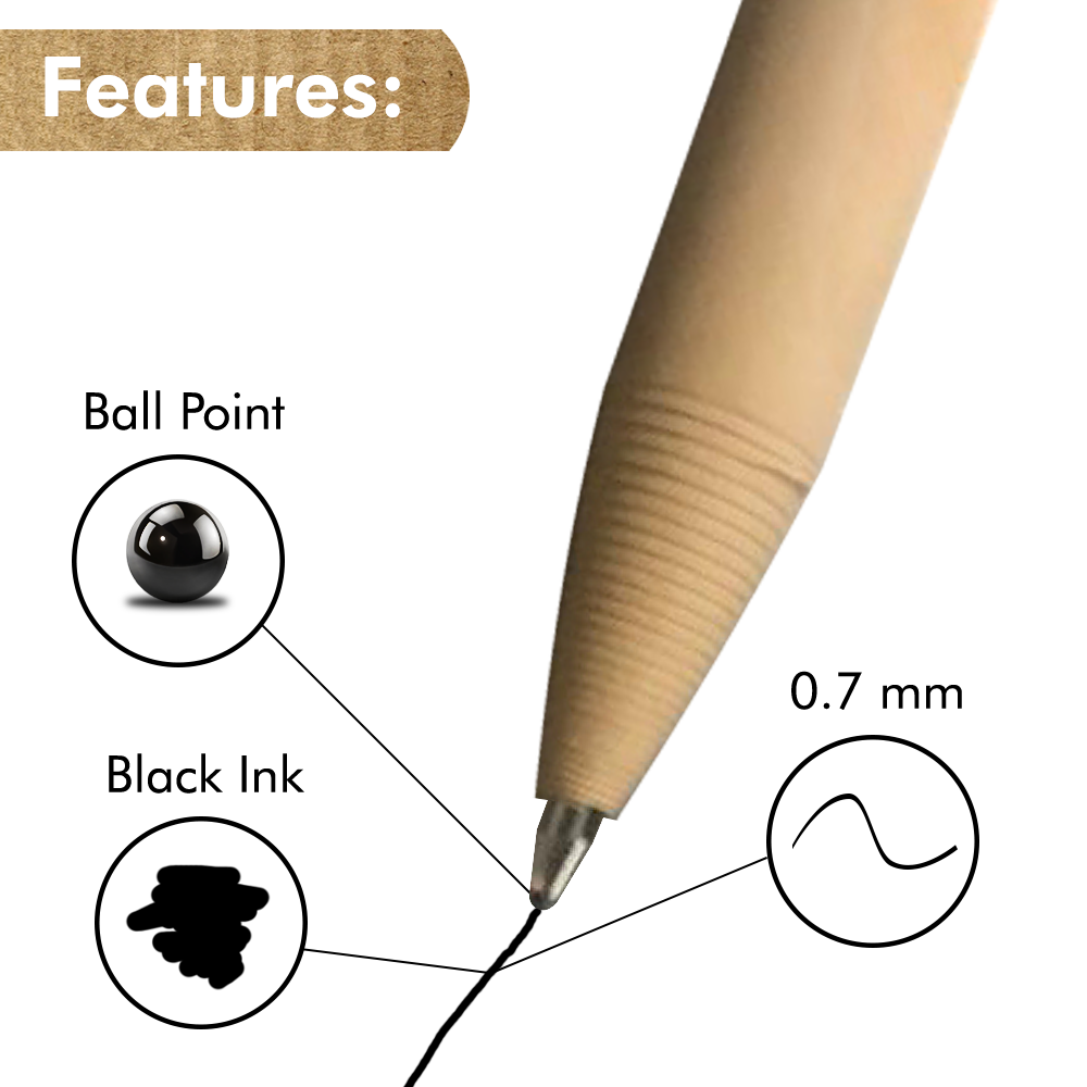 Paper Ballpoint Pens - 24 Pack