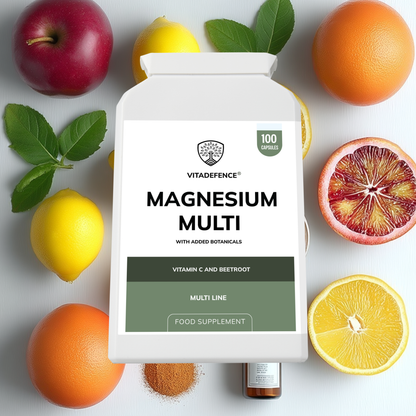 Vitadefence® Magnesium Multi | With Vitamin C & Sugar Beet Fibre – 100 Vegan Capsules