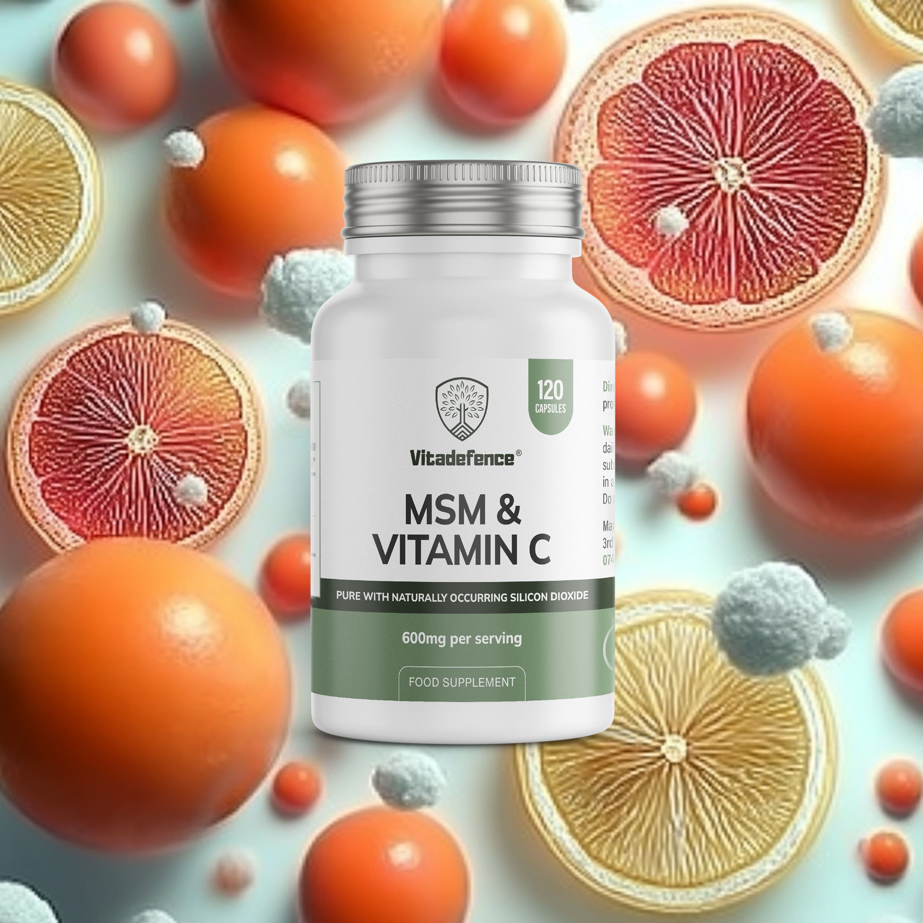 Vitadefence® MSM + Vitamin C | Vegan Capsules – 120 Count