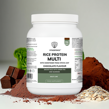 Vitadefence® Rice Protein Multi | Chocolate Flavour Powder with Green Tea & Guarana – 500 g