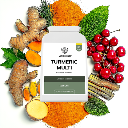 Vitadefence® Turmeric Multi | With Vitamin B6, Zinc & Botanicals – 90 Capsules