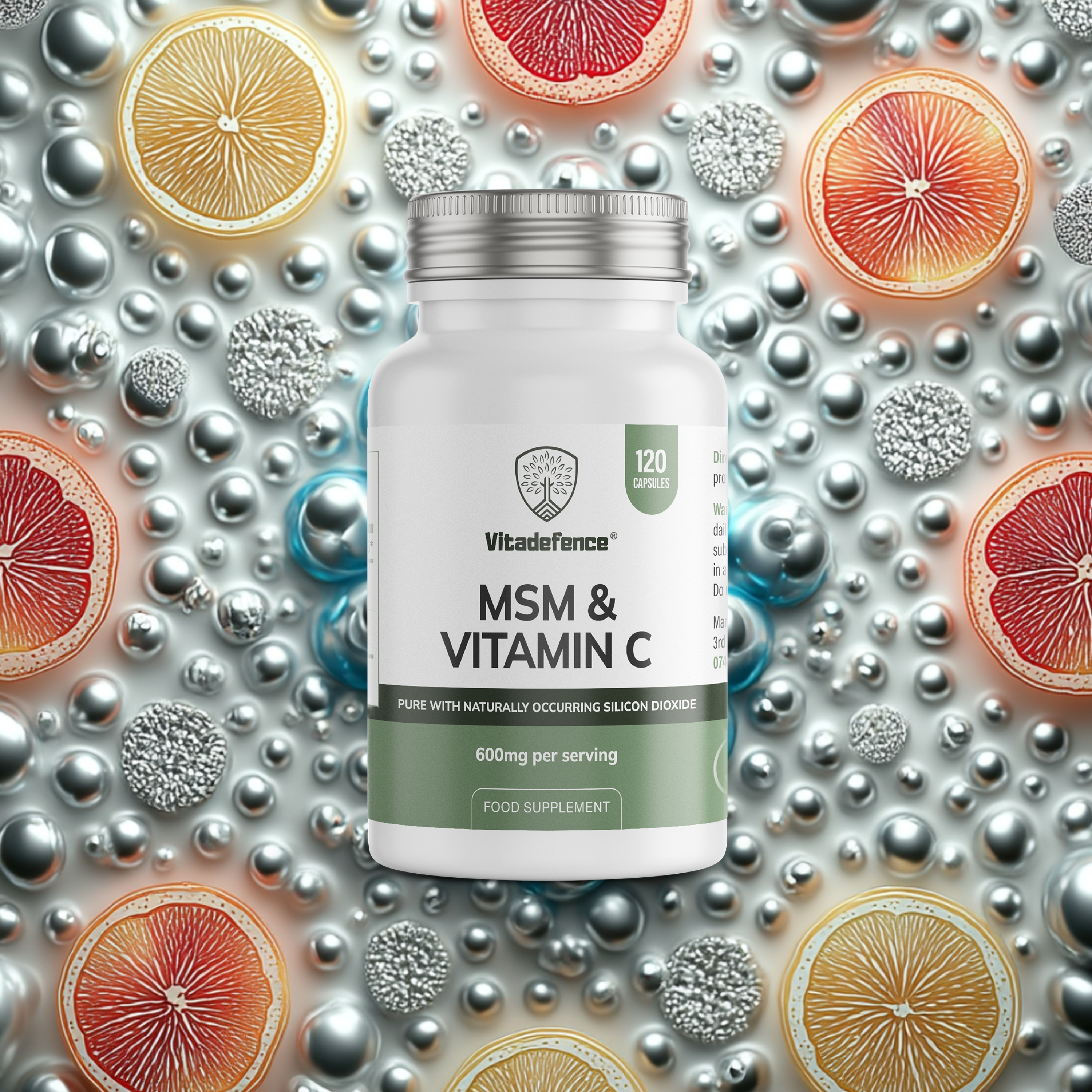 Vitadefence® MSM + Vitamin C | Vegan Capsules – 120 Count