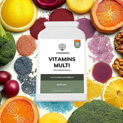 Vitadefence® Vitamins Multi | With Botanicals, Minerals & Live Cultures – 120 Capsules