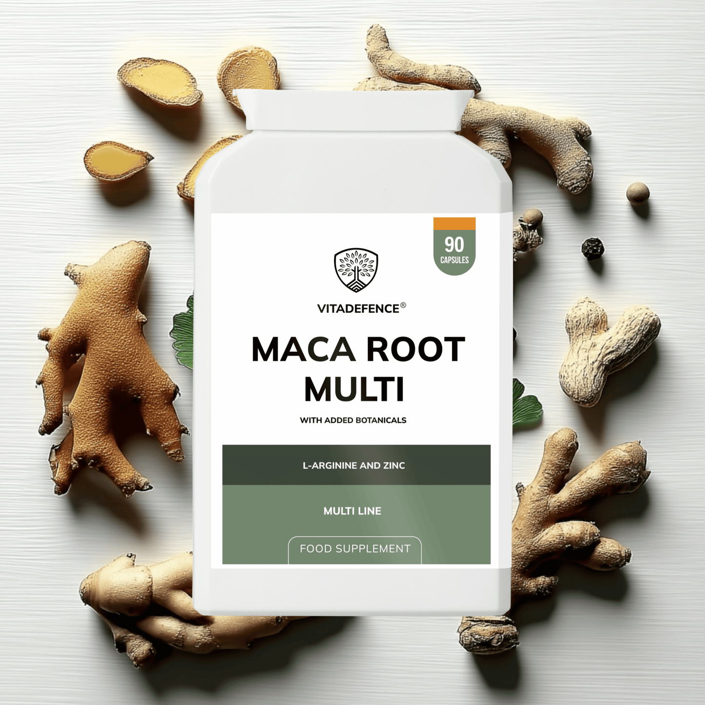 Vitadefence® Maca Root Multi | With L-Arginine, Ginkgo Biloba & Zinc – 90 Vegan Capsules