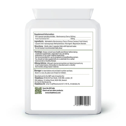 Vitadefence® Montmorency 2-Pack | Pure Cherry Extract 1500mg – 180 Capsules (2 x 90)