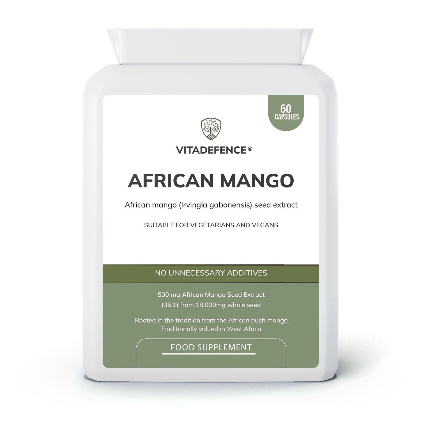 Vitadefence® African Mango 2-Pack | Concentrated Seed Extract 500mg – 120 Capsules (2 x 60)