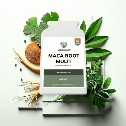 Vitadefence® Maca Root Multi | With L-Arginine, Ginkgo Biloba & Zinc – 90 Vegan Capsules