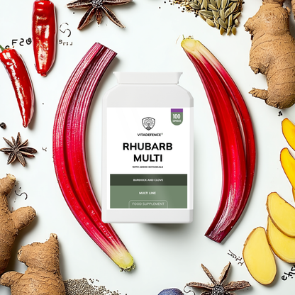 Vitadefence® Rhubarb Multi | With Burdock, Clove & Botanicals – 100 Capsules