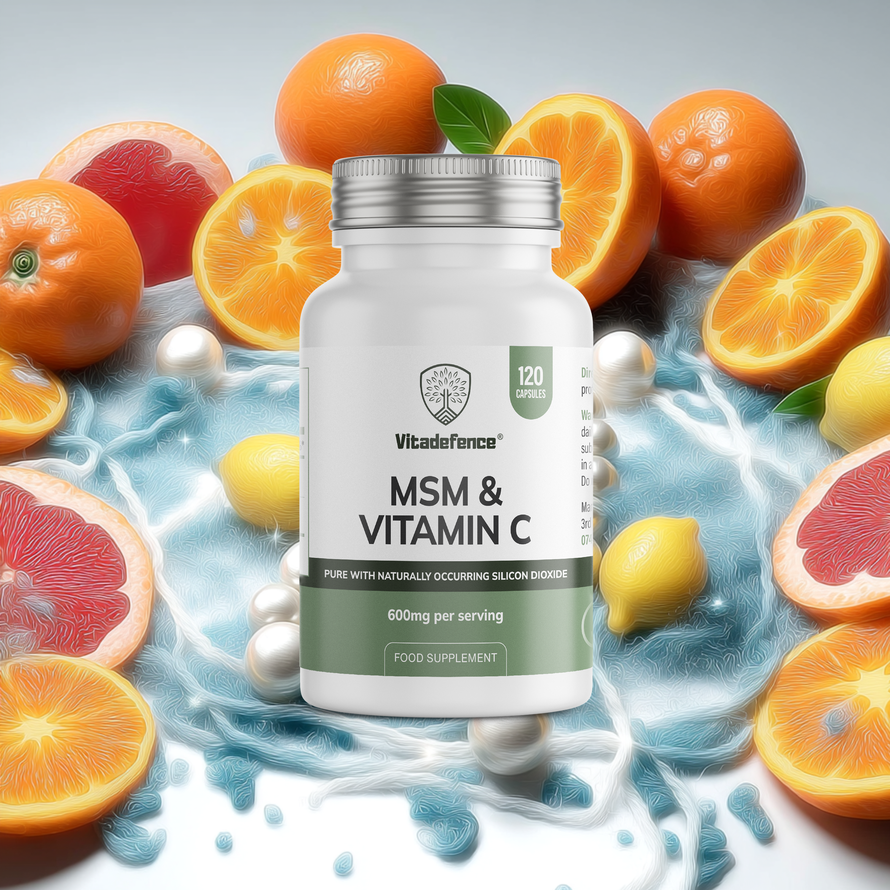 Vitadefence® MSM + Vitamin C | Vegan Capsules – 120 Count