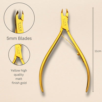 Cuticle Nipper Gold - 5mm Single Spring