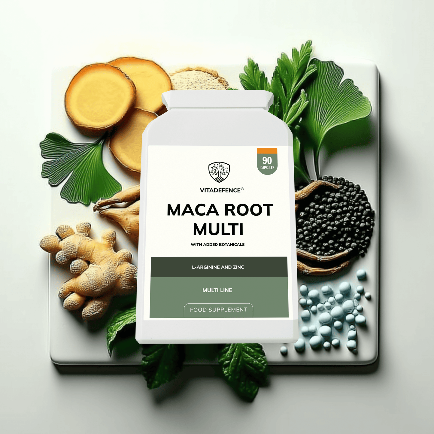 Vitadefence® Maca Root Multi | With L-Arginine, Ginkgo Biloba & Zinc – 90 Vegan Capsules
