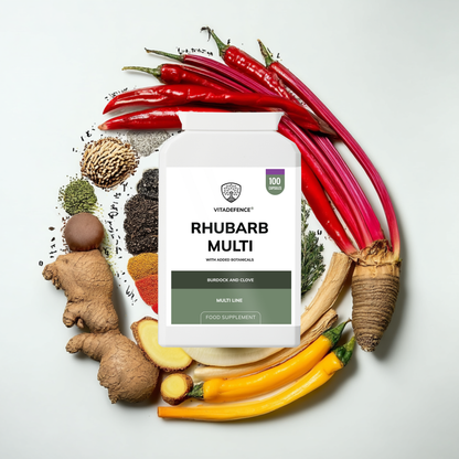 Vitadefence® Rhubarb Multi | With Burdock, Clove & Botanicals – 100 Capsules