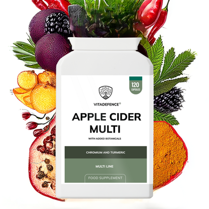 Vitadefence® Apple Cider Multi | With Chromium, Turmeric & Botanicals – 120 Vegan Capsules