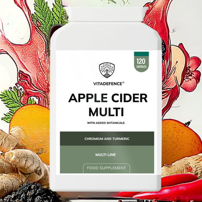 Vitadefence® Apple Cider Multi | With Chromium, Turmeric & Botanicals – 120 Vegan Capsules