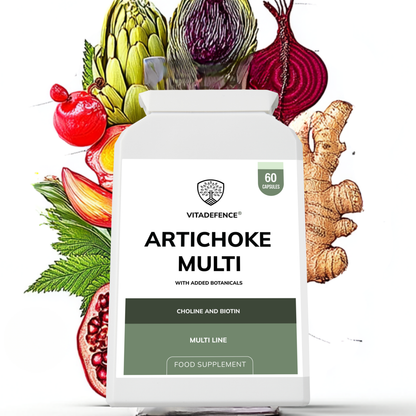 Vitadefence® Artichoke Multi | With Choline, Biotin & Botanicals – 60 Capsules