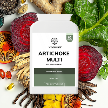 Vitadefence® Artichoke Multi | With Choline, Biotin & Botanicals – 60 Capsules