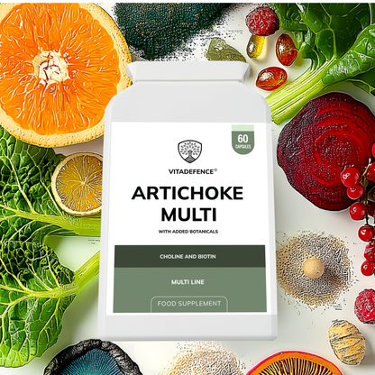 Vitadefence® Artichoke Multi | With Choline, Biotin & Botanicals – 60 Capsules