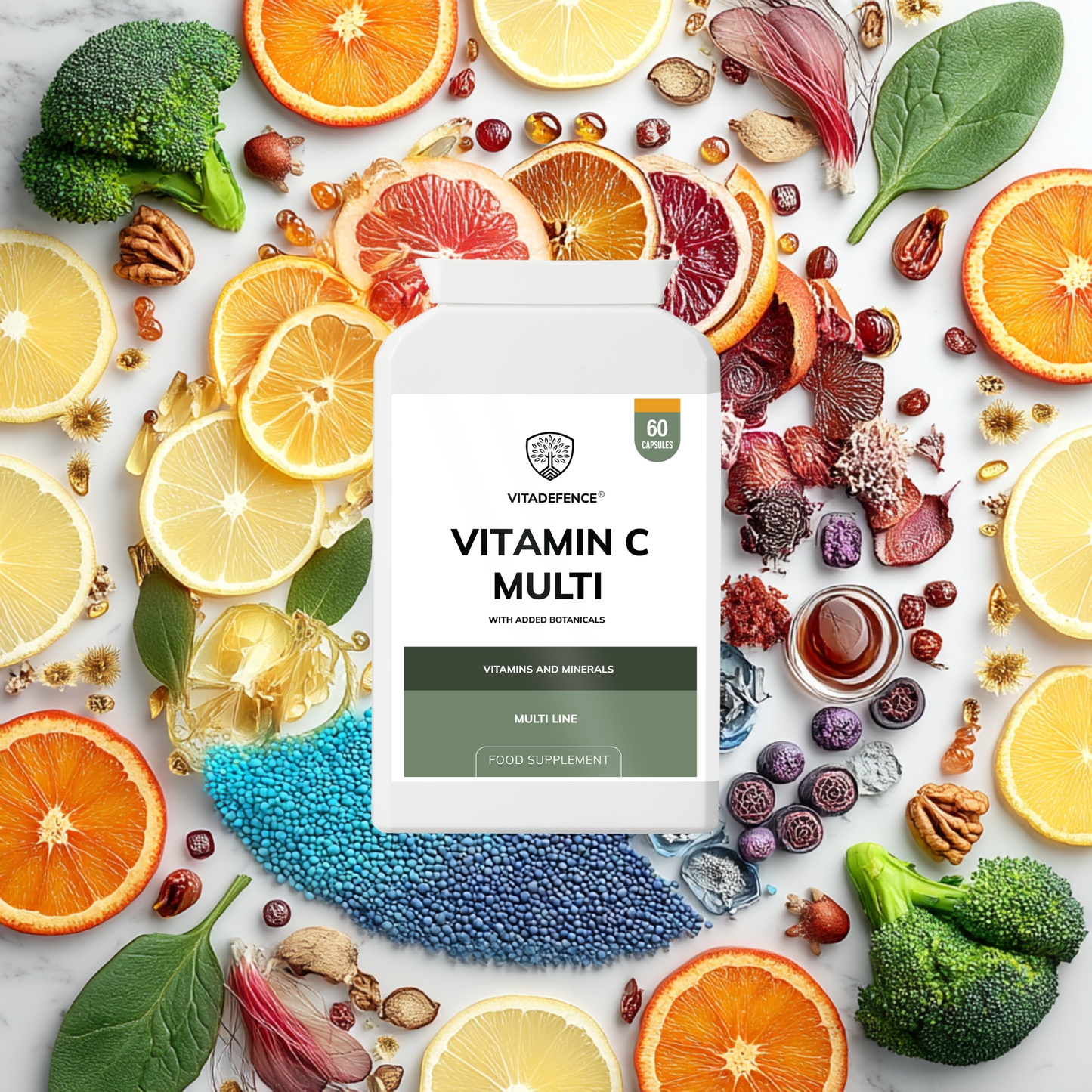 Vitadefence® Vitamin C Multi | With Botanicals & Minerals – 60 Capsules