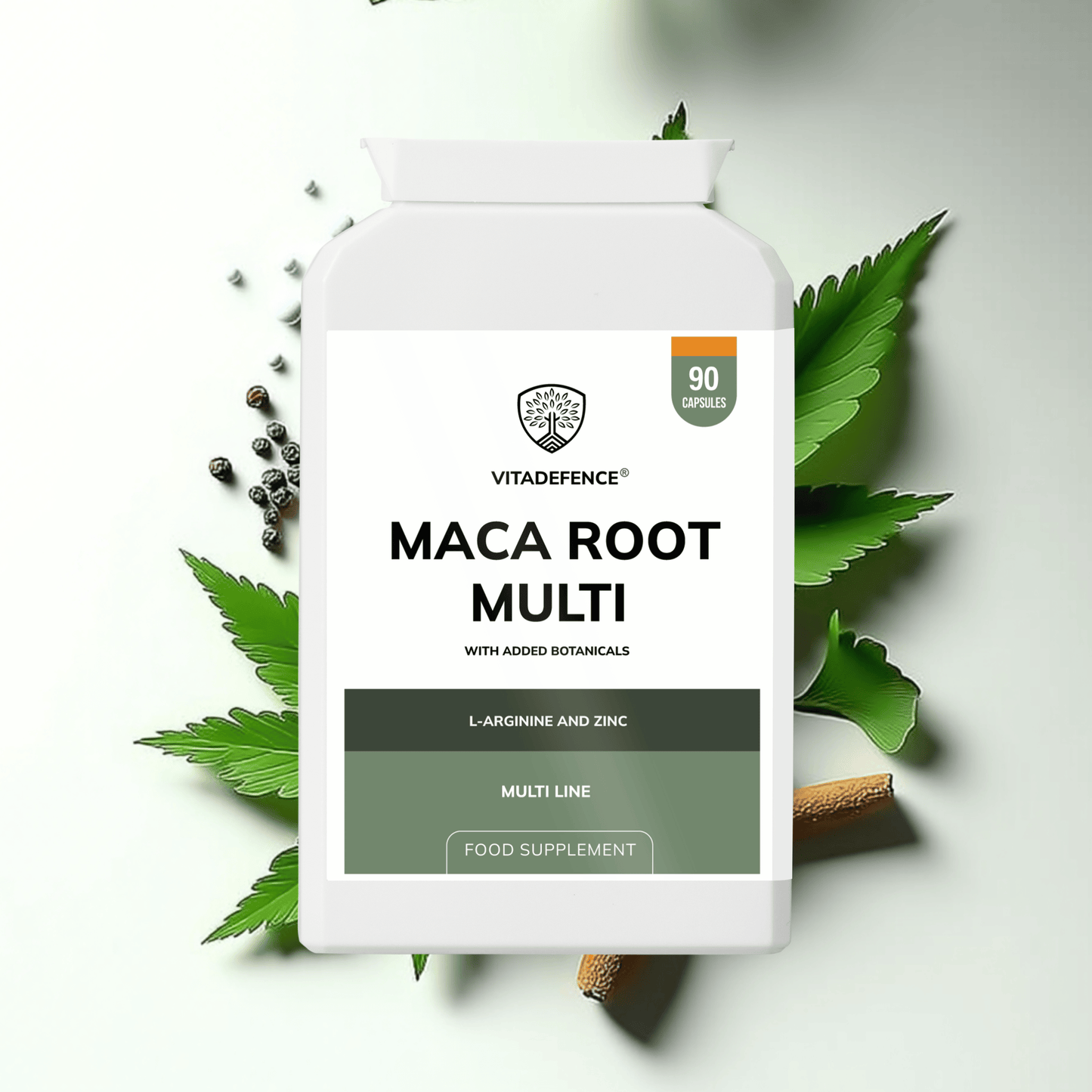 Vitadefence® Maca Root Multi | With L-Arginine, Ginkgo Biloba & Zinc – 90 Vegan Capsules