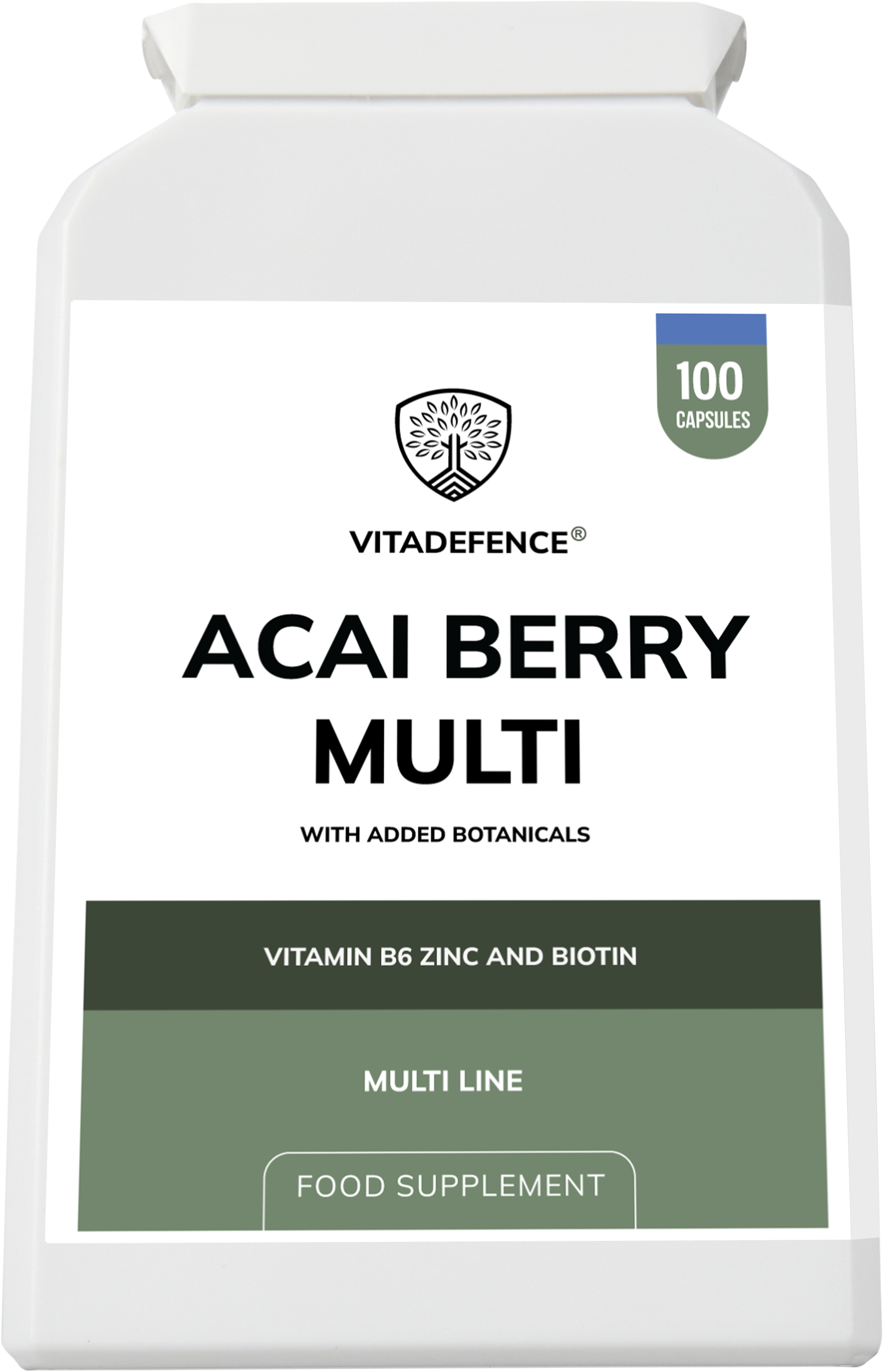 Acai Berry Multi 100 Capsules with Vitamin B6 Zinc And Biotin