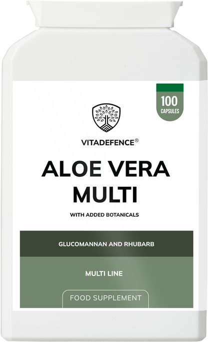 Vitadefence® Aloe Vera Multi | With Rhubarb, Fennel, Ginger & Botanicals – 100 Vegan Capsules