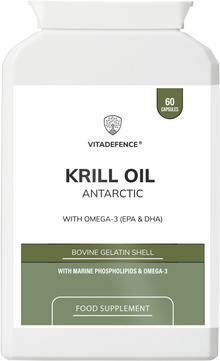 Krill Oil Antarctic | 500 mg with EPA, DHA & Astaxanthin – 60 Softgels -  Vitadefence® - Vitadefence®
