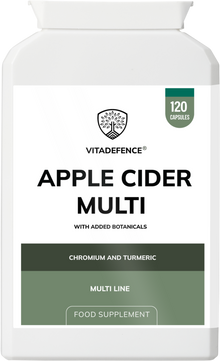 Vitadefence® Apple Cider Multi | With Chromium, Turmeric & Botanicals – 120 Vegan Capsules