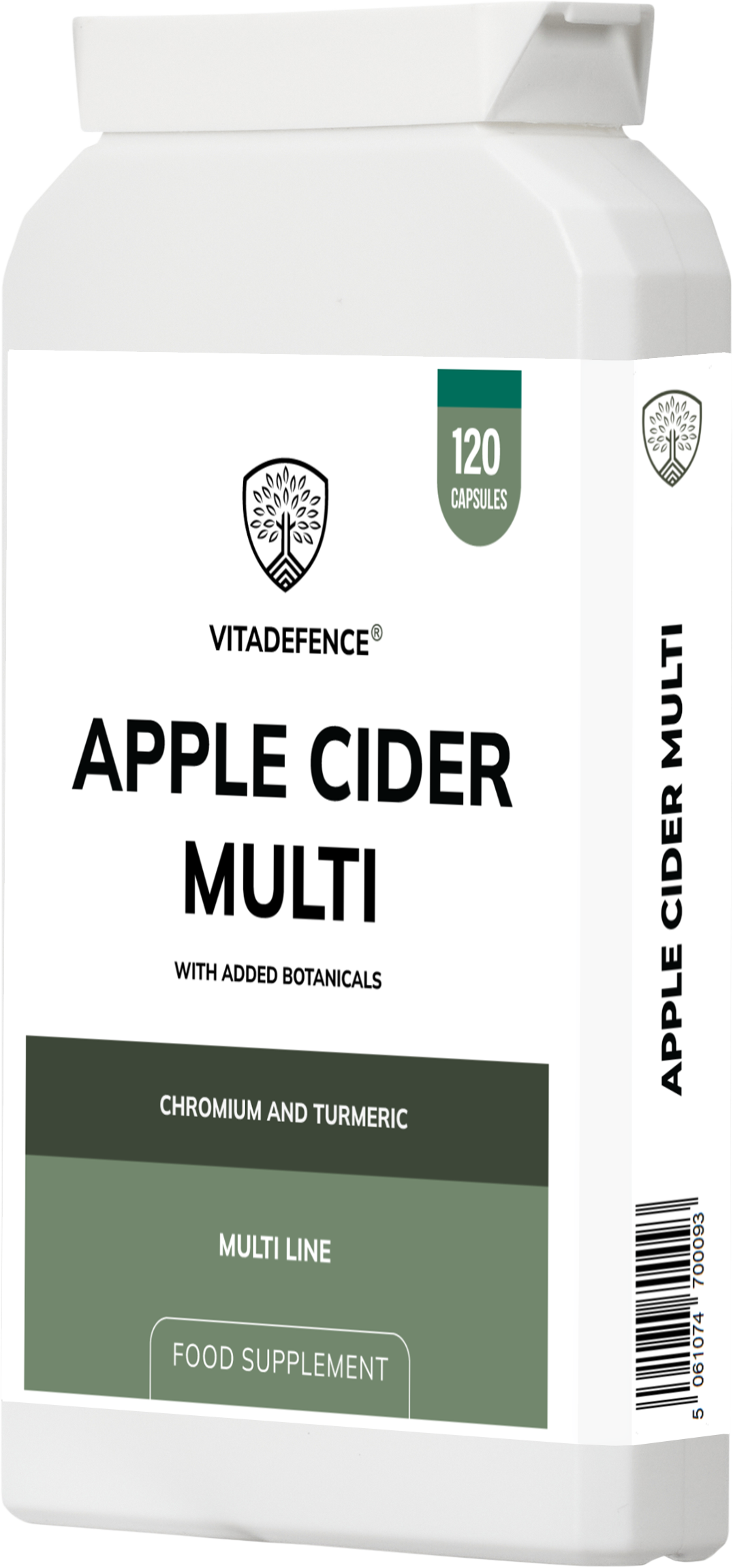 Vitadefence® Apple Cider Multi | With Chromium, Turmeric & Botanicals – 120 Vegan Capsules