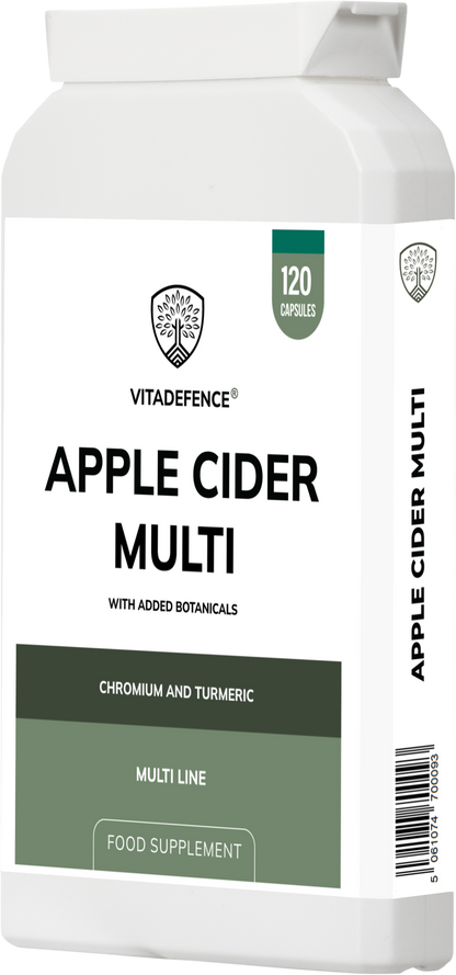 Vitadefence® Apple Cider Multi | With Chromium, Turmeric & Botanicals – 120 Vegan Capsules