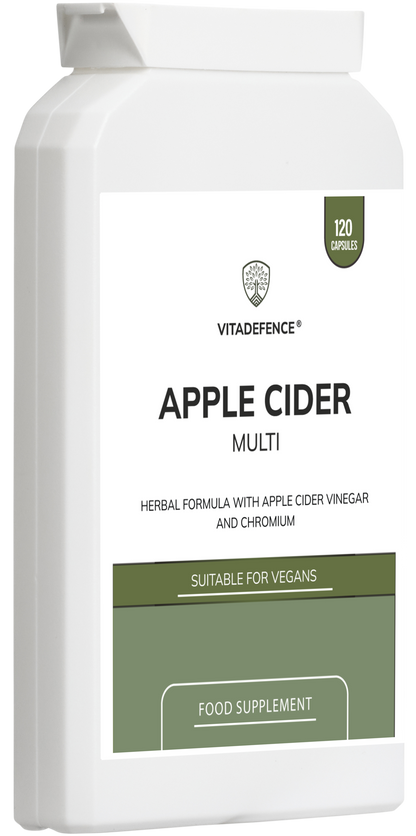 Vitadefence® Apple Cider Multi | With Chromium, Turmeric & Botanicals – 120 Vegan Capsules -  Vitadefence® - Vitadefence®
