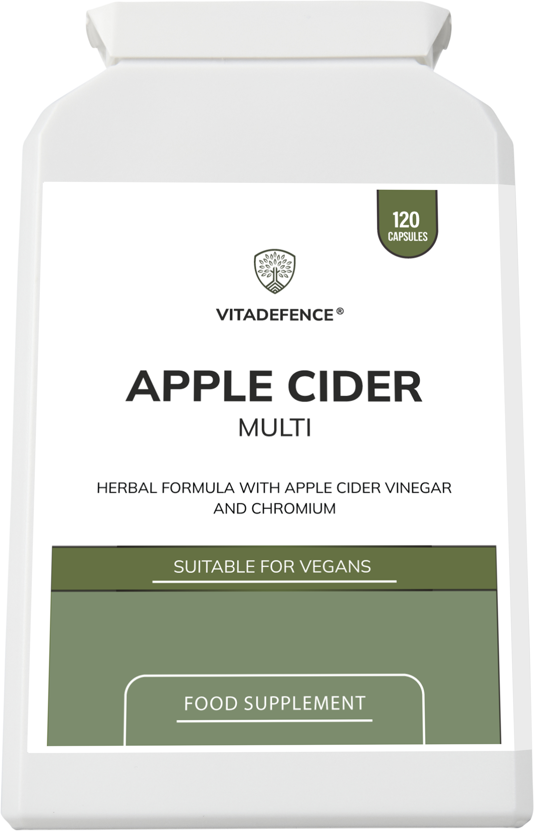 Vitadefence® Apple Cider Multi | With Chromium, Turmeric & Botanicals – 120 Vegan Capsules -  Vitadefence® - Vitadefence®
