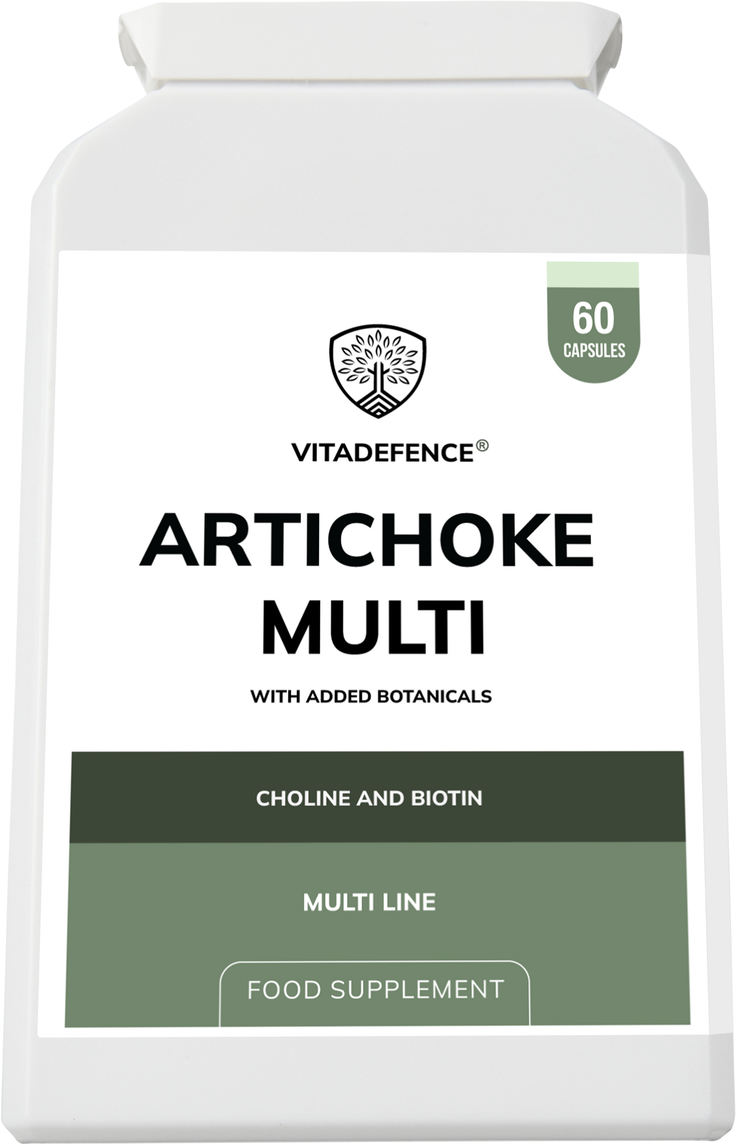 Vitadefence® Artichoke Multi | With Choline, Biotin & Botanicals – 60 Capsules