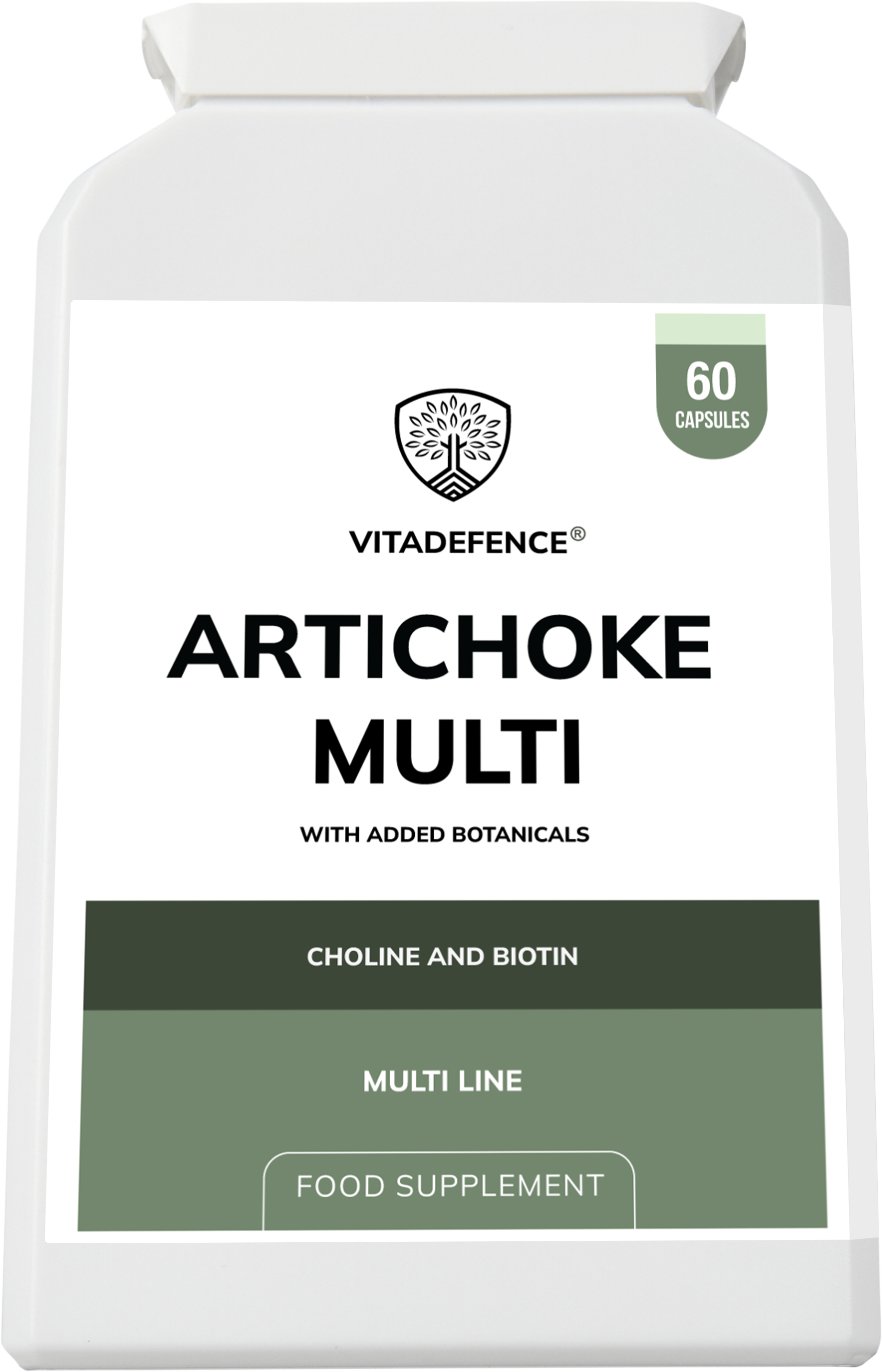 Artichoke Multi – Choline & Biotin | 60 Capsules | Vitadefence®