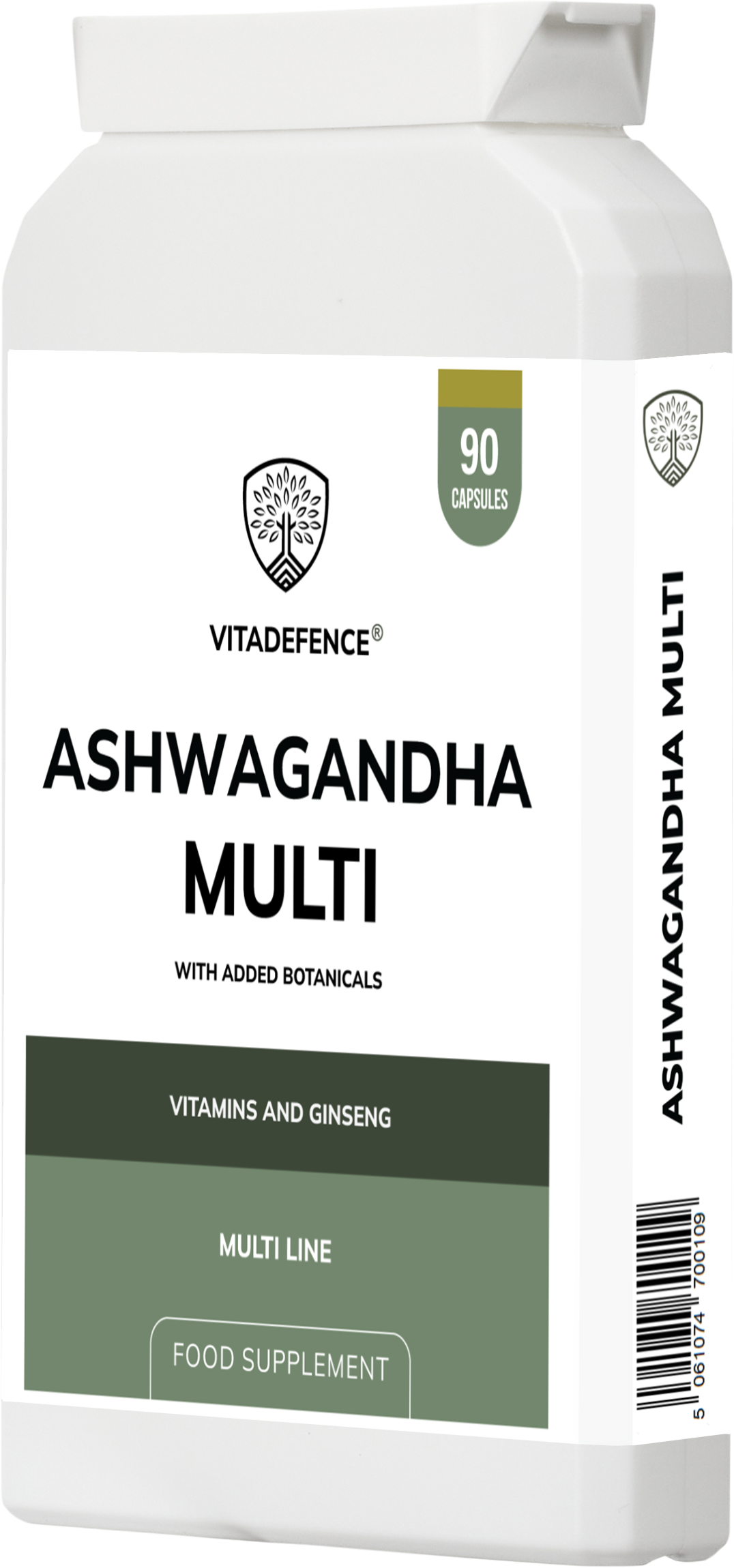 Vitadefence® Ashwagandha Multi | With Ashwagandha, Ginseng, Cordyceps & Vitamins – 90 Capsules