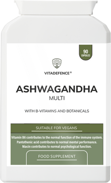 Ashwagandha Capsules  | With,Ginseng, Cordyceps & Vitamins – 90 Capsules -  Vitadefence® - Vitadefence®
